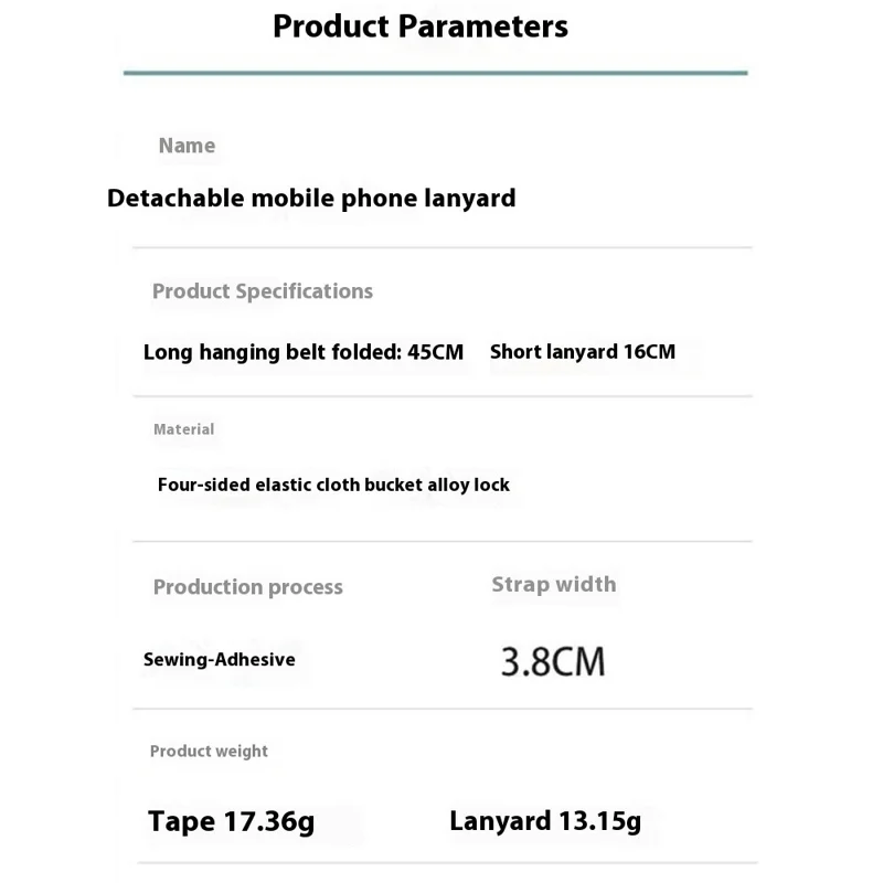 Detachable Cell Phone Lanyard Set Fabric Neck Strap Phone Wrist Strap - Chrysanthemum / Sapphire Blue