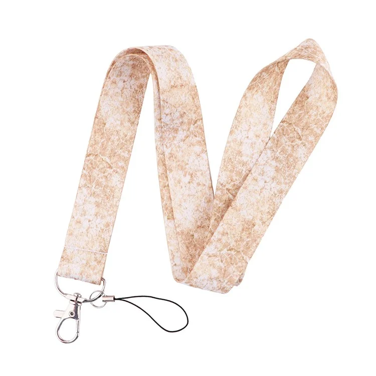 Universal Phone Strap Marble Pattern ID Badge Holder Lanyard Cell Phone Neck Hanging Rope - AL593-7