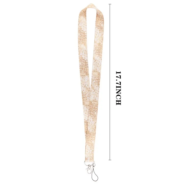 Universal Phone Strap Marble Pattern ID Badge Holder Lanyard Cell Phone Neck Hanging Rope - AL593-7