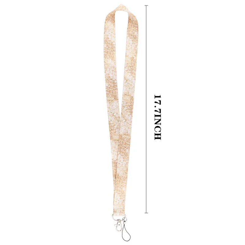 Universal Phone Strap Marble Pattern ID Badge Holder Lanyard Cell Phone Neck Hanging Rope - AL593-6