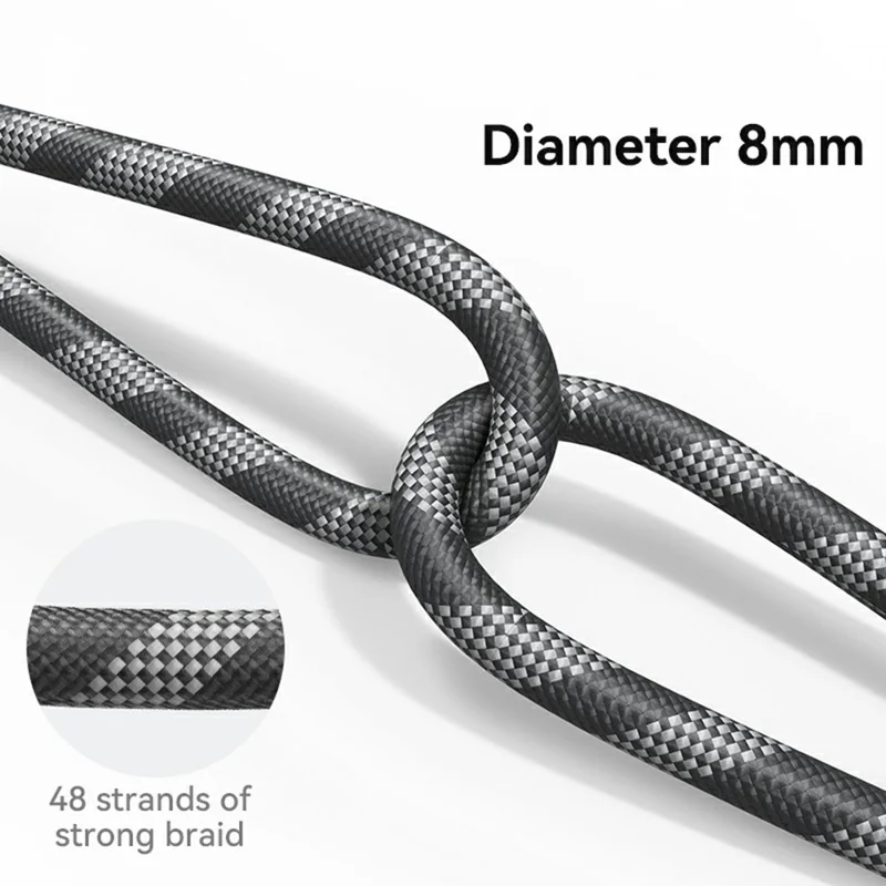 USAMS ZB316 Handytrageriemen Polyester Verstellbarer Halsgurt mit Fixierfähnchen, Gesamtlänge: 160cm - Schwarz