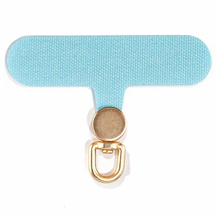 Phone Tether Tab Nylon Patch 360° Rotatable Metal Hook Phone Strap Replacement Part - Sky Blue
