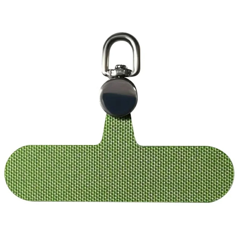 Phone Tether Tab Nylon Patch 360° Rotatable Metal Hook Phone Strap Replacement Part - Green