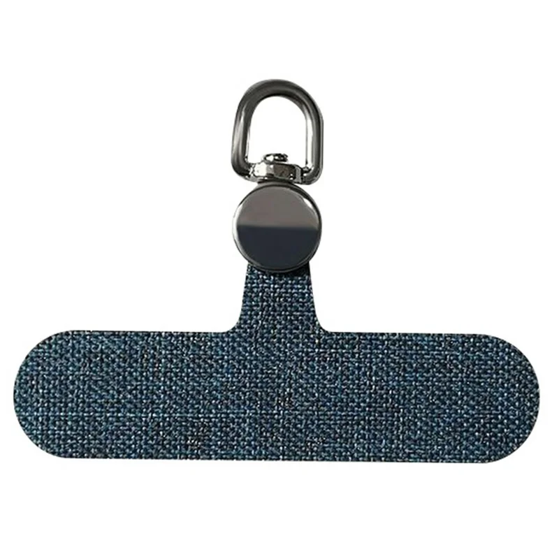 Phone Tether Tab Nylon Patch 360° Rotatable Metal Hook Phone Strap Replacement Part - Navy Blue
