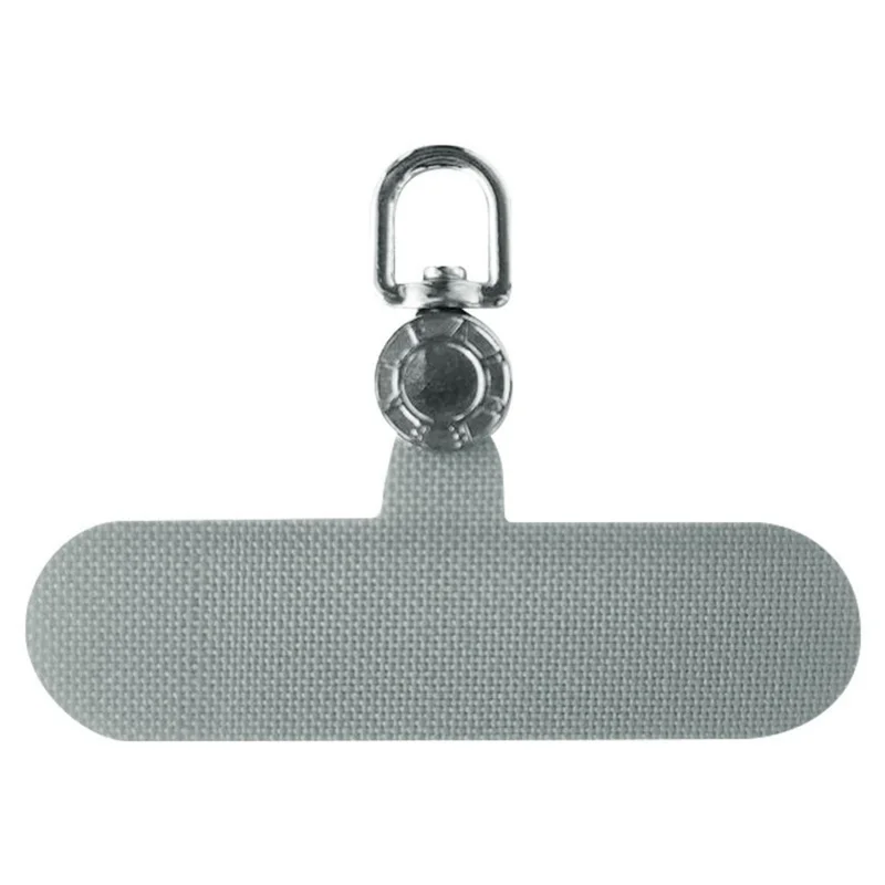 Nylon Phone Tether Tab 360° Rotatable Metal Hook Phone Strap Replacement Part - Grey