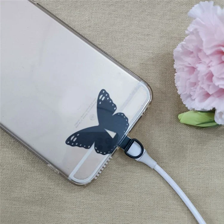 Universal Phone Tether Tab Butterfly Shape Metal Phone Patch for Cell Phone Straps - Rose Gold