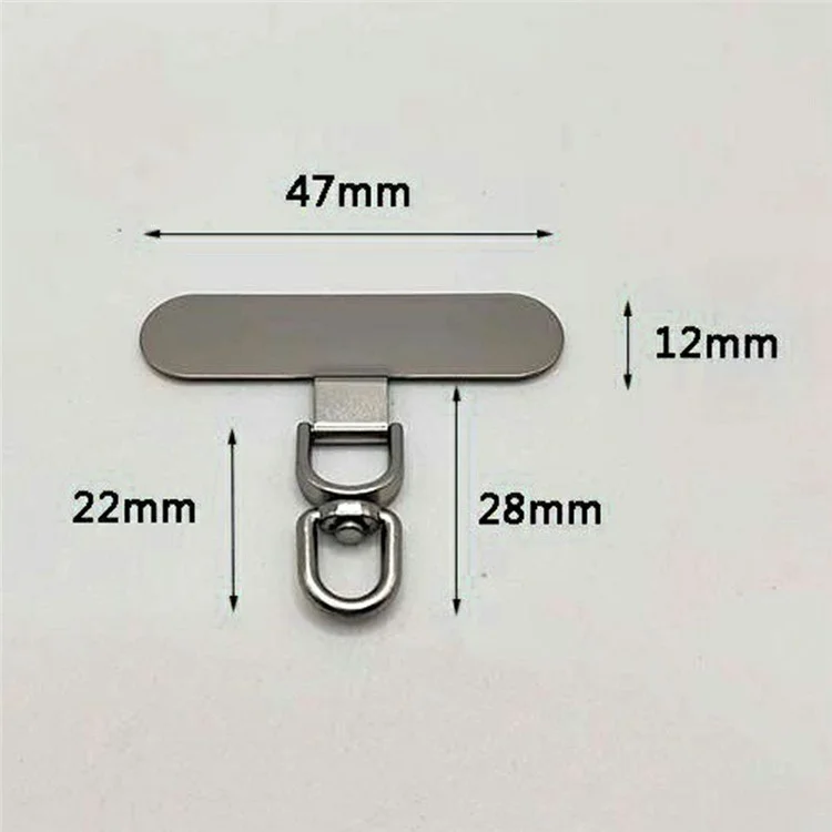 Metall Ovales Telefon Tether Tab 360 ° Rotatable Metall -haken -telefongurt Austausch - Schwarz