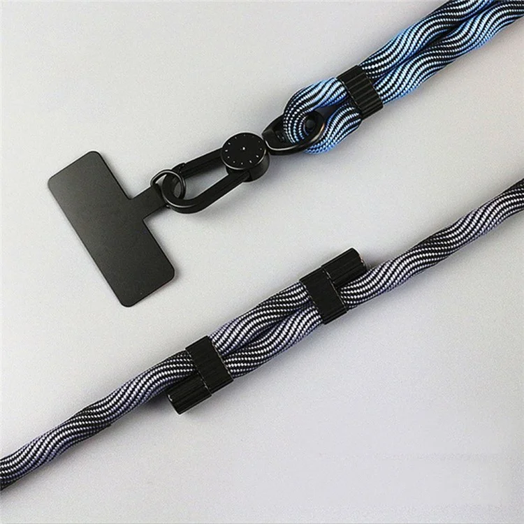 Bulk Purchasing Stylish Anti-Loss Phone Strap Adjustable Lanyard with Tether Tab for Phone Case - Blue / Black