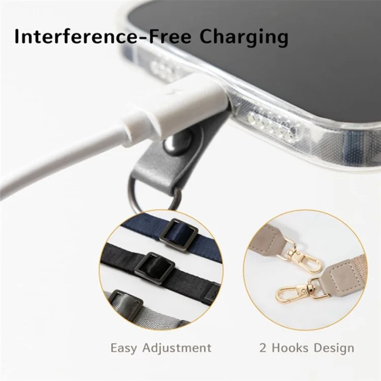 Bulk Purchasing HY-0002A Stylish Crossbody Nylon Woven Phone Strap with Tether Tab, Adjustable Phone Case Lanyard