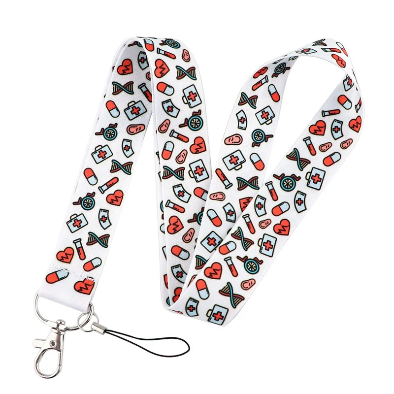 Cartoon Medical Pattern Phone Neck Strap ID Badge Camera Cell Phone Universal Lanyard - AL298