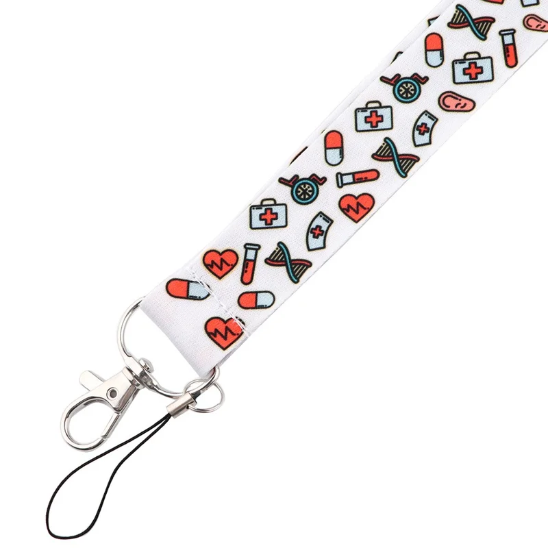 Cartoon Medical Pattern Phone Neck Strap ID Badge Camera Cell Phone Universal Lanyard - AL298