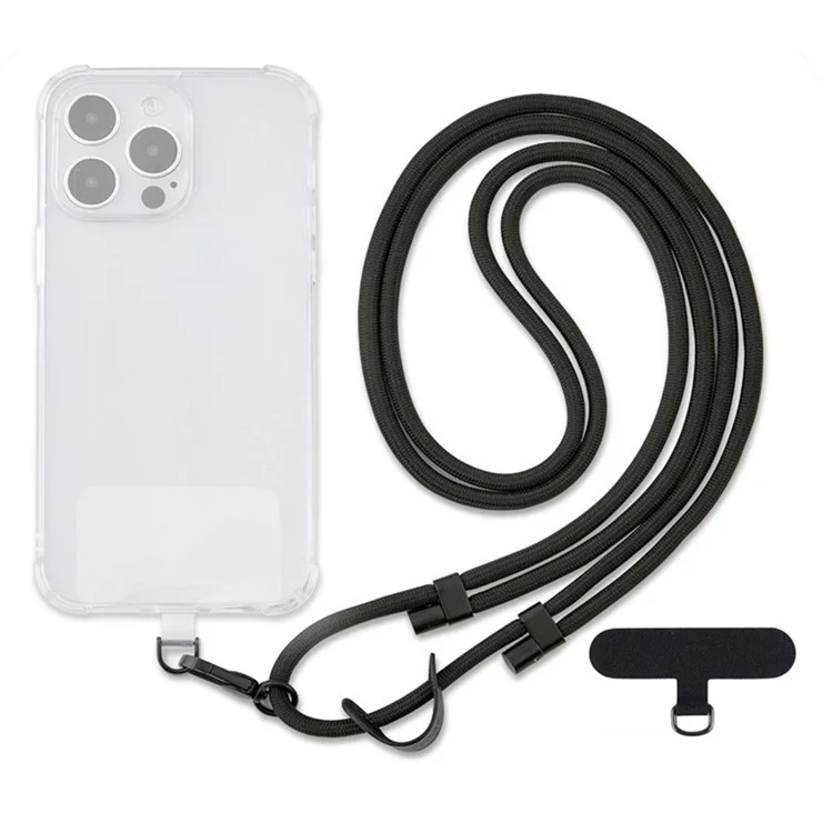 Bulk Purchasing EZ-E0088 Adjustable Phone Strap Anti-Loss Phone Cases Lanyard with Tether Tab - Black