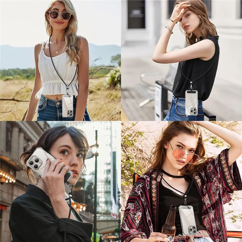 Bulk Purchasing Adjustable Phone Strap Anti-Loss Phone Cases Lanyard with 2 Tether Tab