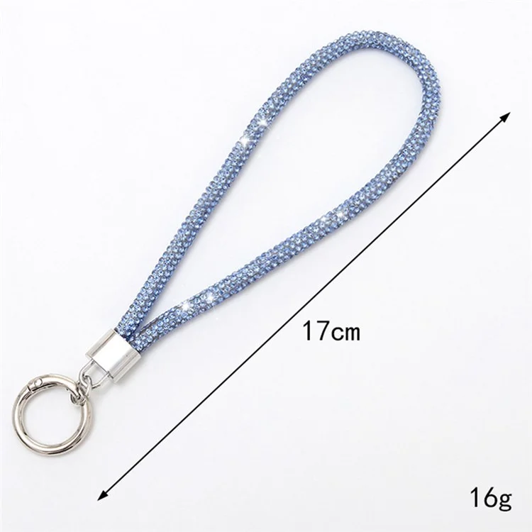 Rhinestones Cell Phone Charms Lanyard Wrist Strap Keychain Pendant Phone Ring Strap - Multi-color