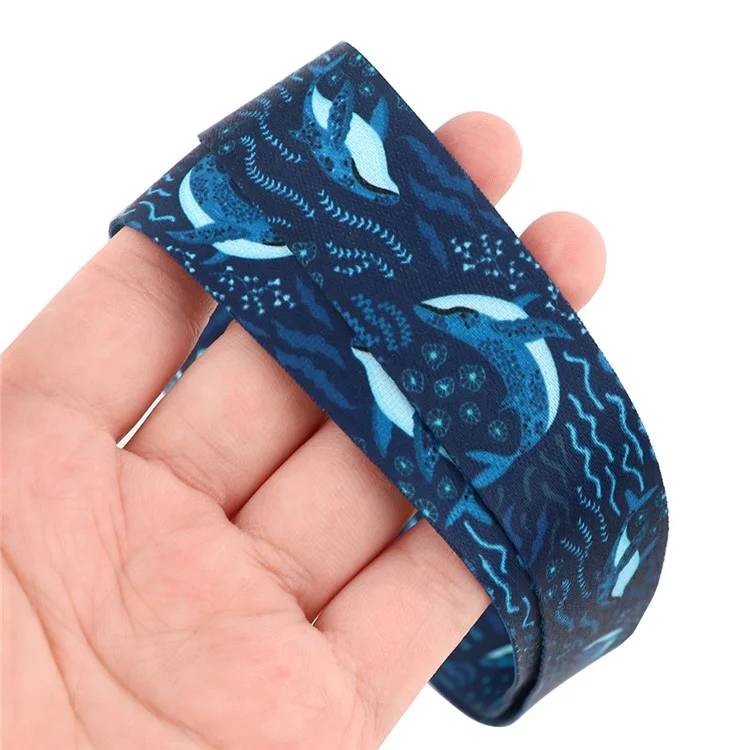 Universal Phone Lanyard Shark Whale Pattern Rope Keychain ID Badge Card Holder Nylon Neck Strap - AL438-4