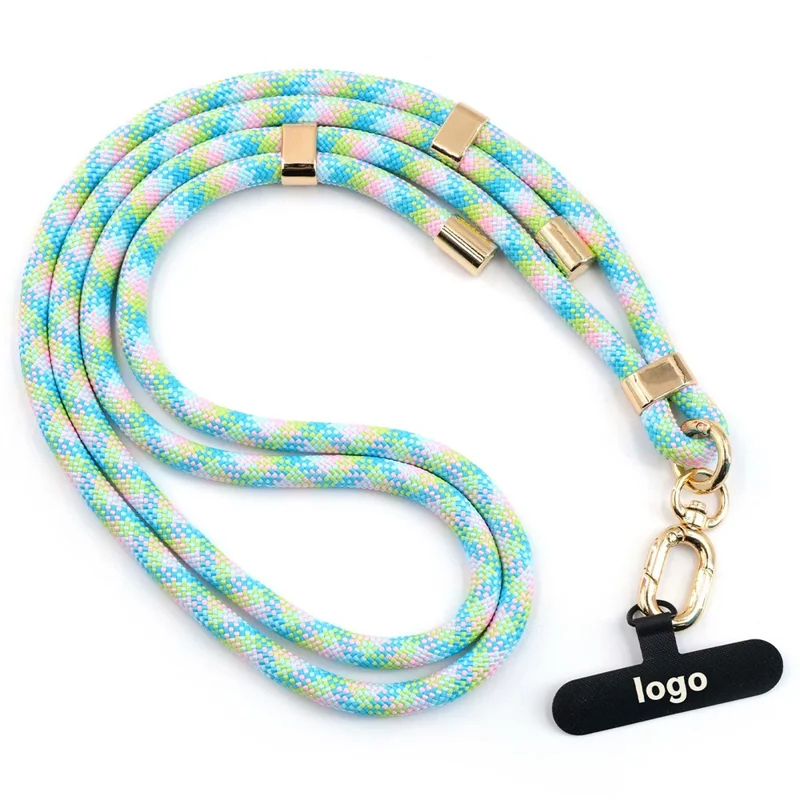 Bulk Purchasing Cell Phone Lanyard 120cm Adjustable Polyester Crossbody Lanyard with Tether Tab