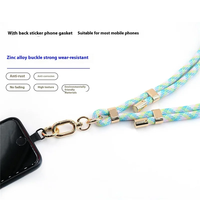 Bulk Purchasing Cell Phone Lanyard 120cm Adjustable Polyester Crossbody Lanyard with Tether Tab