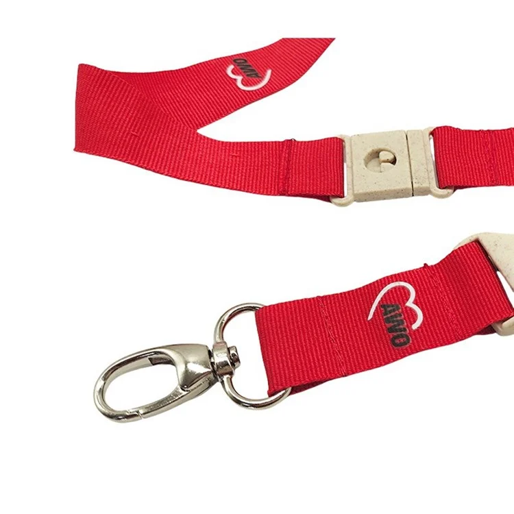 Massenware Handy-Lanyard 90cm biologisch abbaubar RPET Polyester Halskette Schlüsselanhänger Ausweishalter