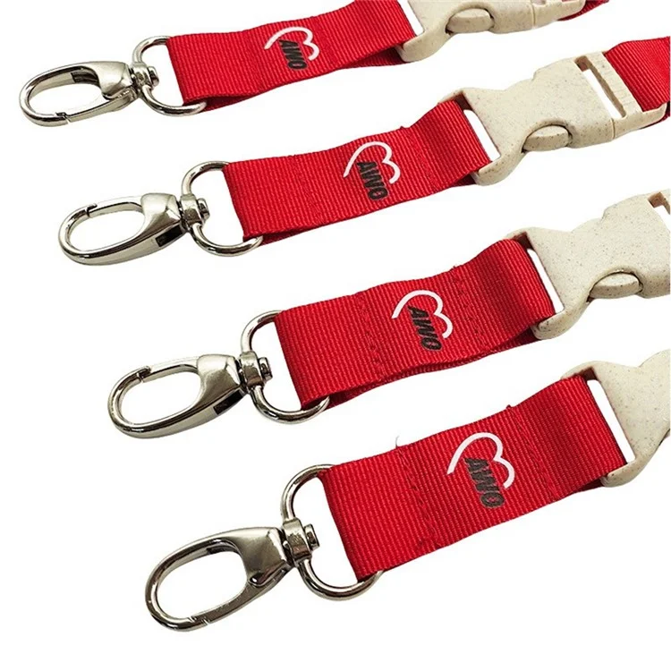 Massenware Handy-Lanyard 90cm biologisch abbaubar RPET Polyester Halskette Schlüsselanhänger Ausweishalter