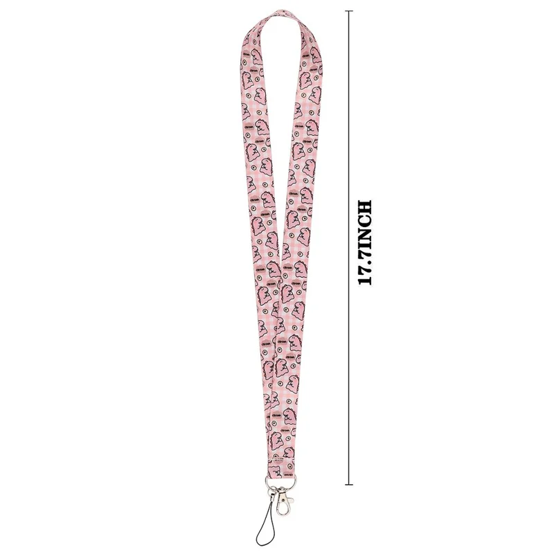 Cute Dinosaur Pattern Phone Lanyard Universal Nylon Neck Strap Rope for ID Badge Keychain Camera - AL657-1