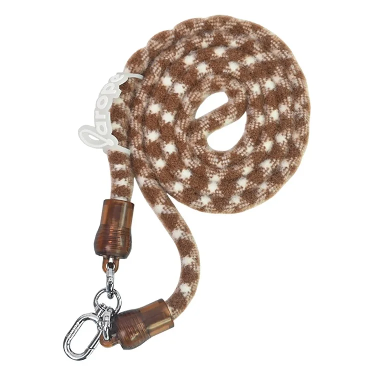 AROPE 120 cm Polyester-Handyschlaufe mit Umhängeriemen und Telefon-Tether-Tab, Stil für Winter/Herbst - Dunkelbraun