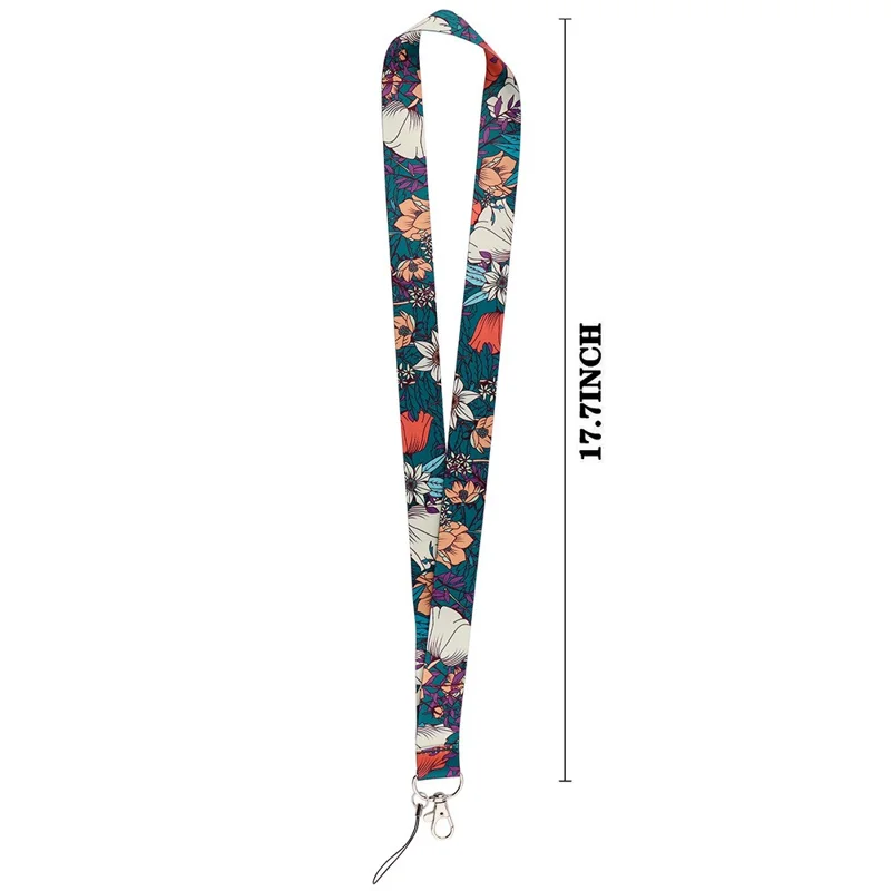 Chinese Rose Pattern Phone Lanyard Neck Strap for ID Card Holder Phone Keys Badge Holder - AL661-1