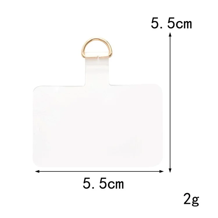 Clear Ultra Thin Phone Tether Tabs Anti-Lost Universal Phone Lanyard Patch for Mobile Devices - Square / Gold