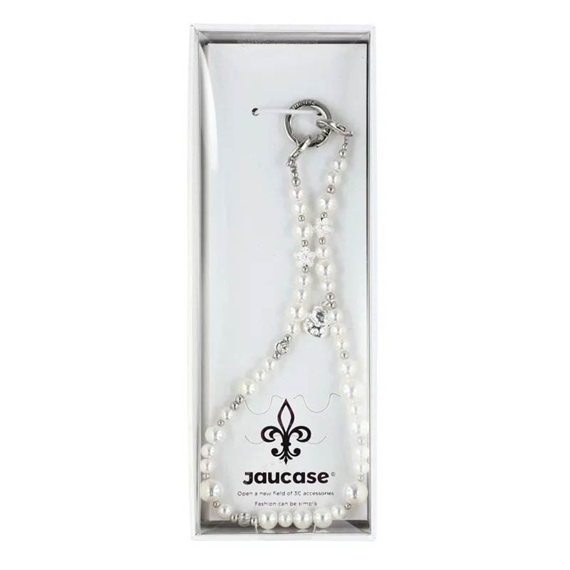 JAUCASE AJ040 Lucky Series Phone Chain with Tether Tabs Fluorescent Beads Civet Cat Charm Strap 30cm