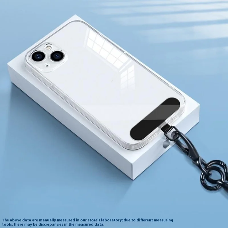Stainless Steel Metal Phone Tether Tabs for Phone Cases, Lanyard Patch Ultra Thin Design - Black