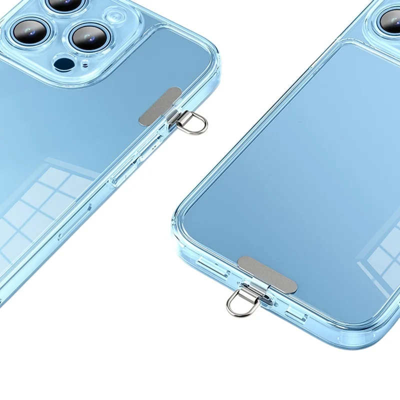 Mini Phone Case Tether Tabs Ultra Thin Metal Phone Lanyard Patch for Silent Hole / Charging Port