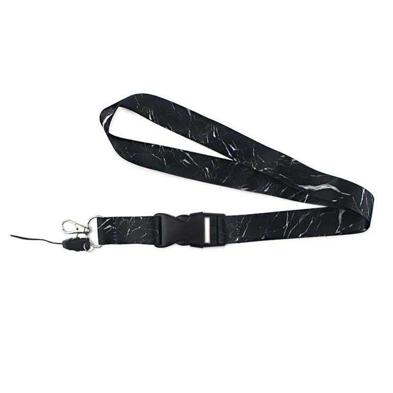 Marble Pattern Phone Lanyard ID Card Holder Neck Strap Mobile Phone Key Chain - AL3202