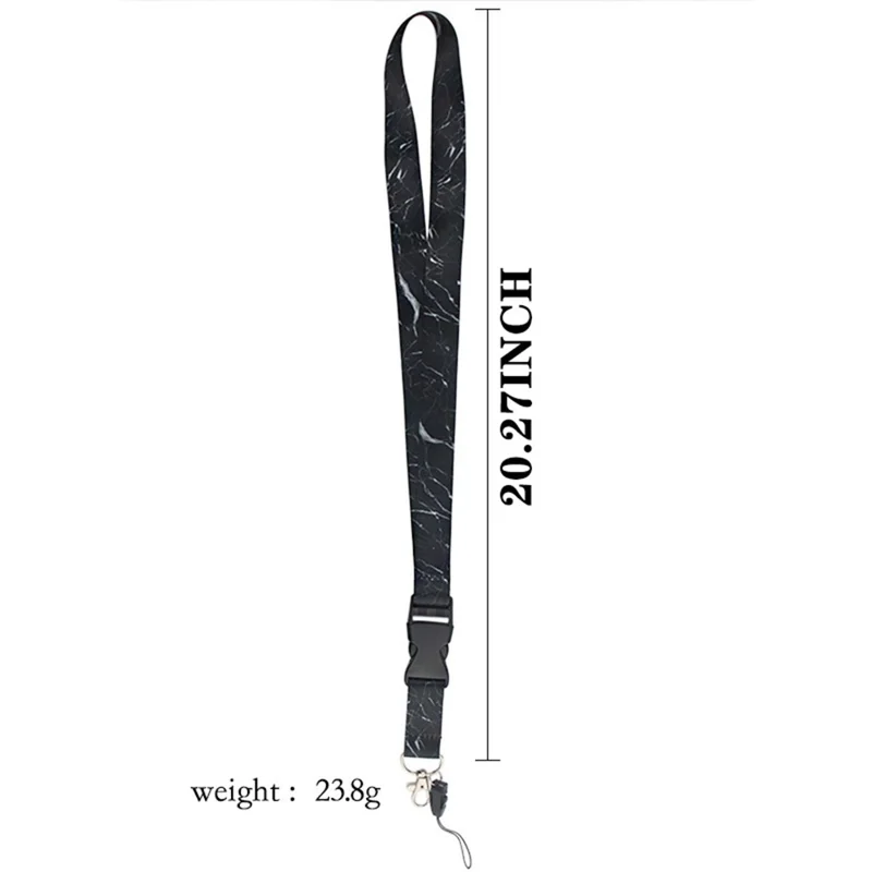 Marble Pattern Phone Lanyard ID Card Holder Neck Strap Mobile Phone Key Chain - AL3202