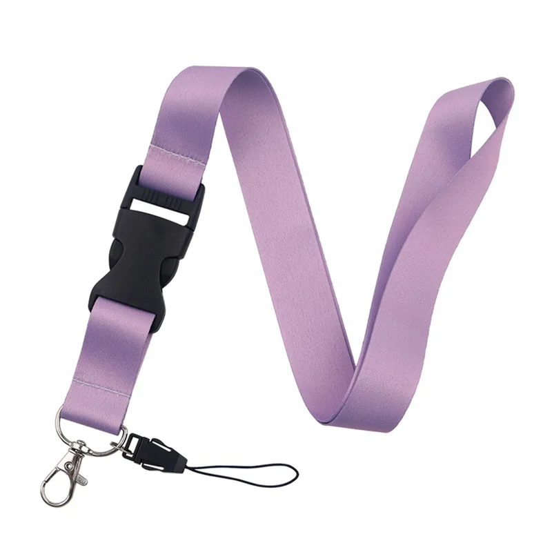 Solid Color Phone Lanyard ID Card Holder Neck Strap Mobile Phone Tag Key Chain - NR8602