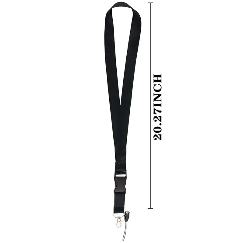 Solid Color Phone Lanyard ID Card Holder Neck Strap Mobile Phone Tag Key Chain - NR8602