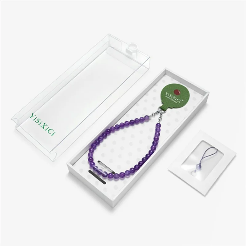 YISIXICI SJL0021 8mm Round Bead Phone Lanyard Malachite Charm Wrist Strap
