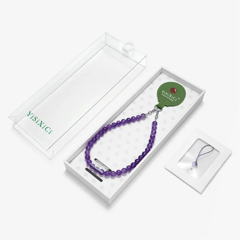 Bracelet à breloques YISIXICI SJL0022 en Malachite avec Design Cœur, Perles Rondes de 8 mm et Dragonne de Téléphone