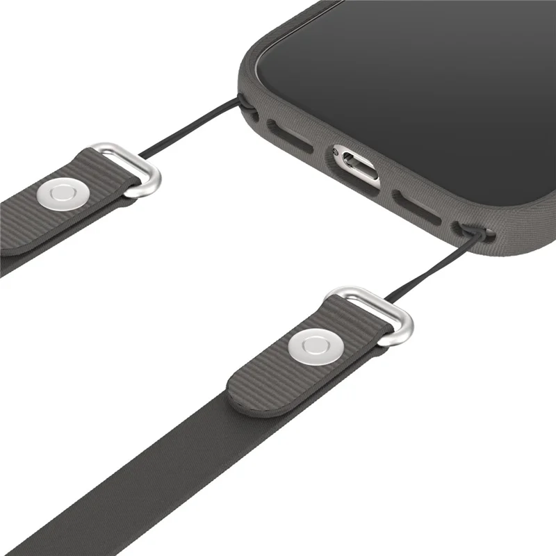 Quick Release Phone Lanyard Compatible with iPhone 17 Case Detachable Magnetic Buckle Neck Strap - Black
