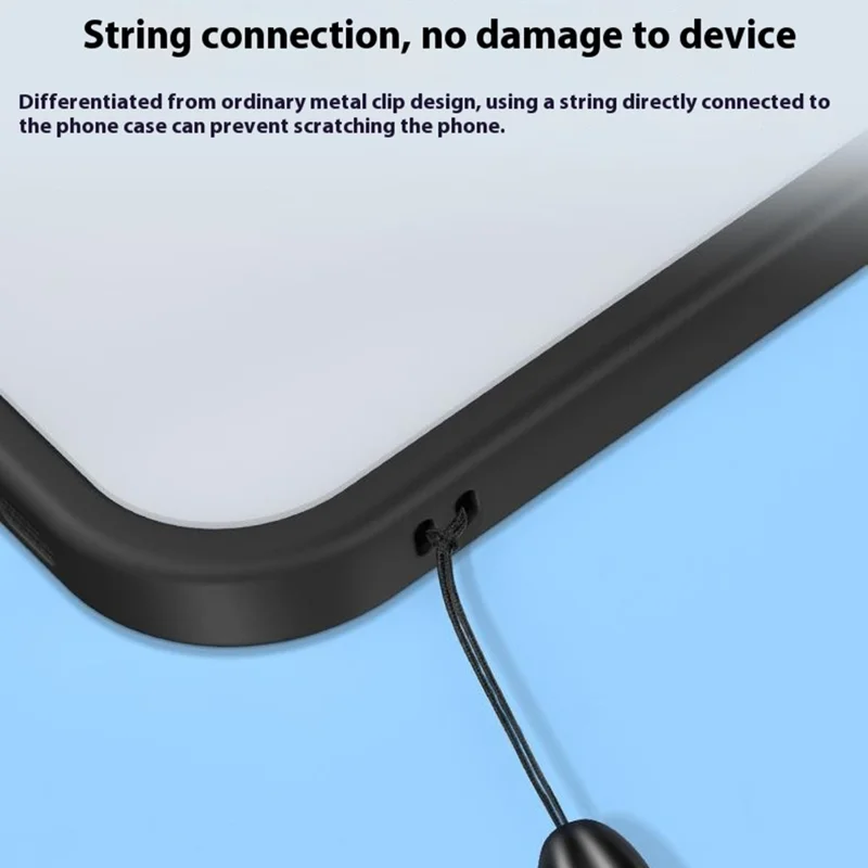 Adjustable Wrist Strap for Cellphone 360 Degree Rotation Bullet Head 7mm Polyester Cord Phone Lanyard - Black