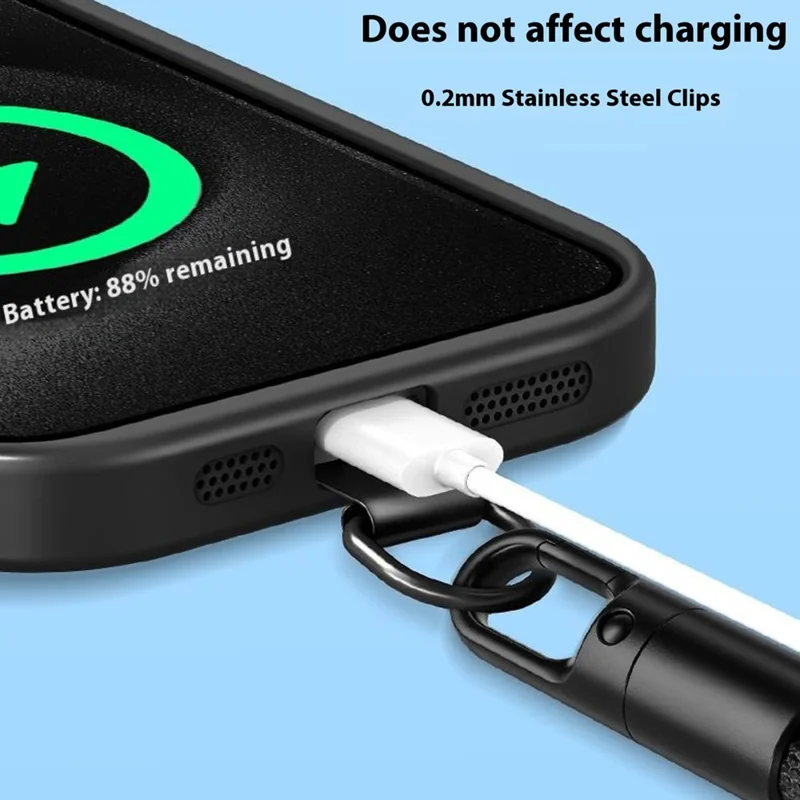 30cm Upgraded Phone Wrist Strap Self Locking Anti Drop Lanyard with Stainless Steel Tether Tab for Mobile Phone - Dark Purple