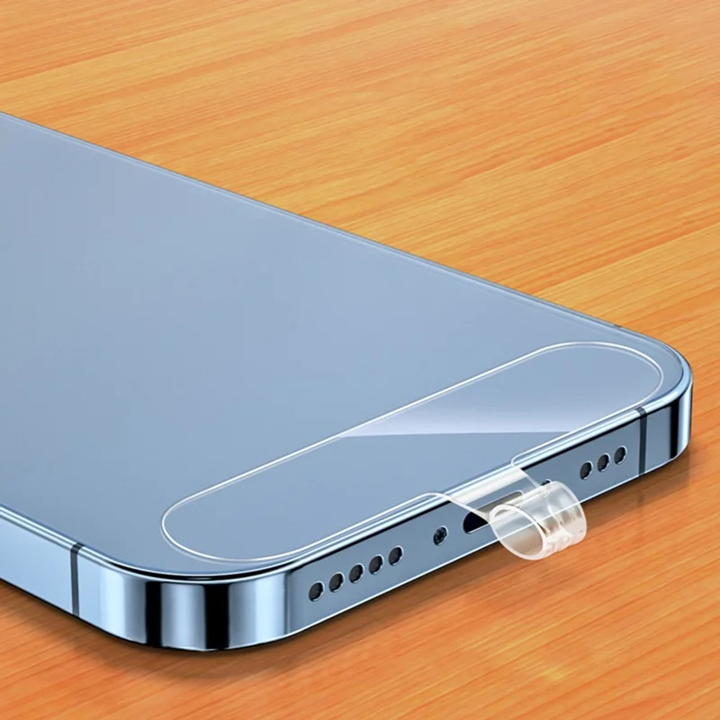 10 sztuk przezroczysta zakładka z tworzywa TPU 60 x 16 mm do obudowy telefonu, ultra cienka naszywka do telefonu komórkowego z otworem - duży otwór