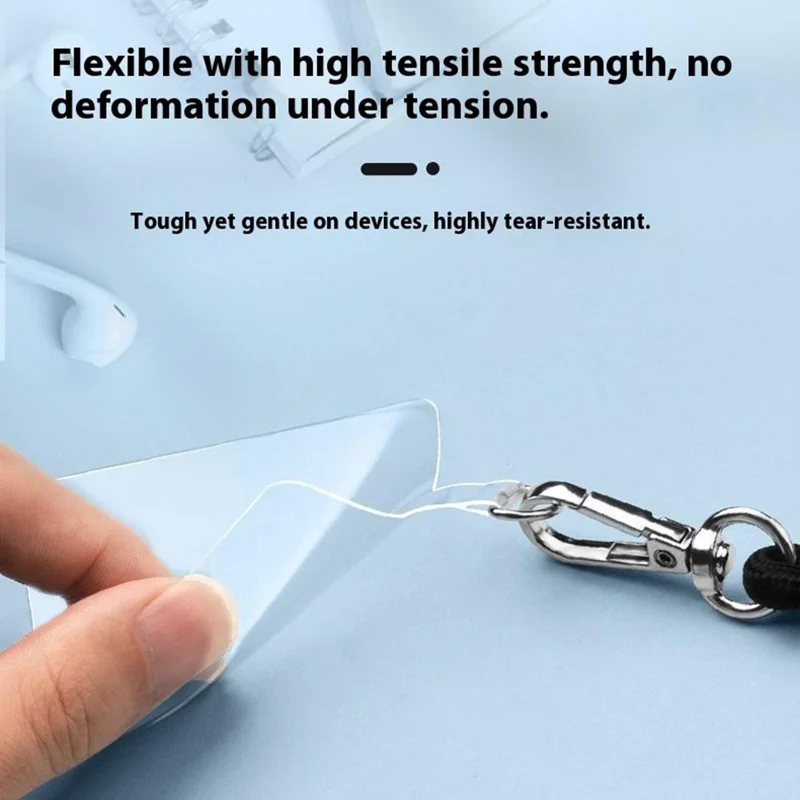 10 sztuk przezroczysta zakładka z tworzywa TPU 60 x 16 mm do obudowy telefonu, ultra cienka naszywka do telefonu komórkowego z otworem - duży otwór