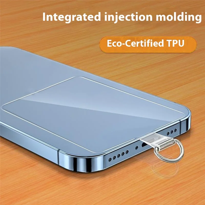 Przezroczysta zakładka zaciskowa TPU 55 x 90 mm do etui na telefon, nadajnik paska komórkowego o ultra cienkiej konstrukcji z klamrą D-ring