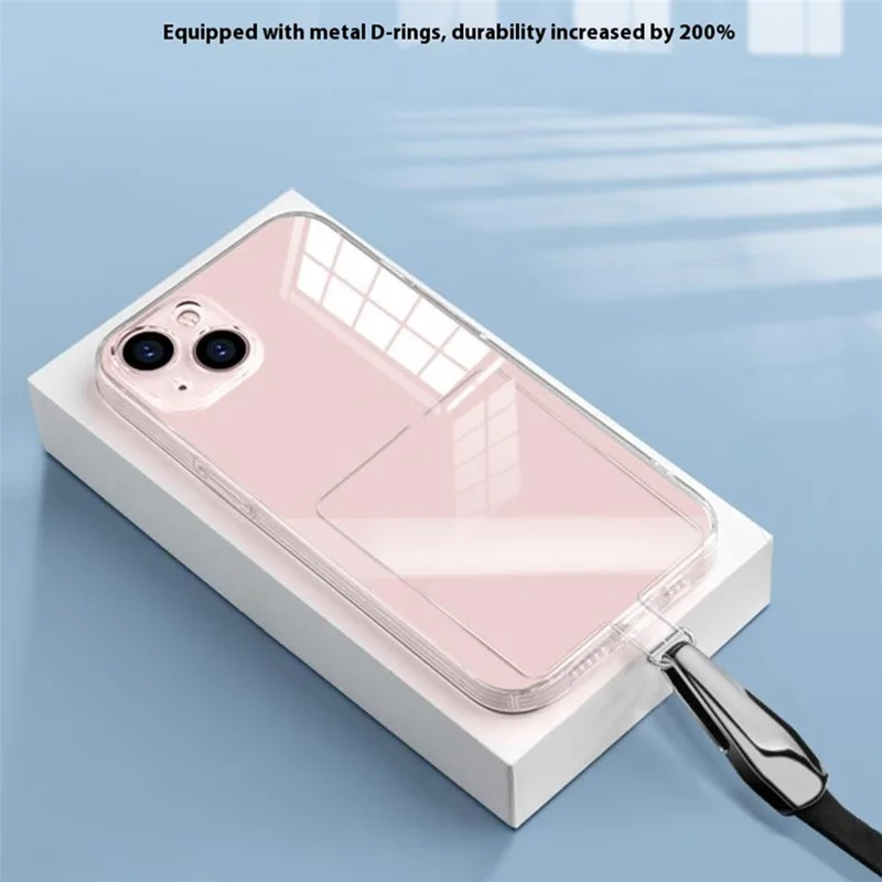 Przezroczysta zakładka zaciskowa TPU 55 x 90 mm do etui na telefon, nadajnik paska komórkowego o ultra cienkiej konstrukcji z klamrą D-ring