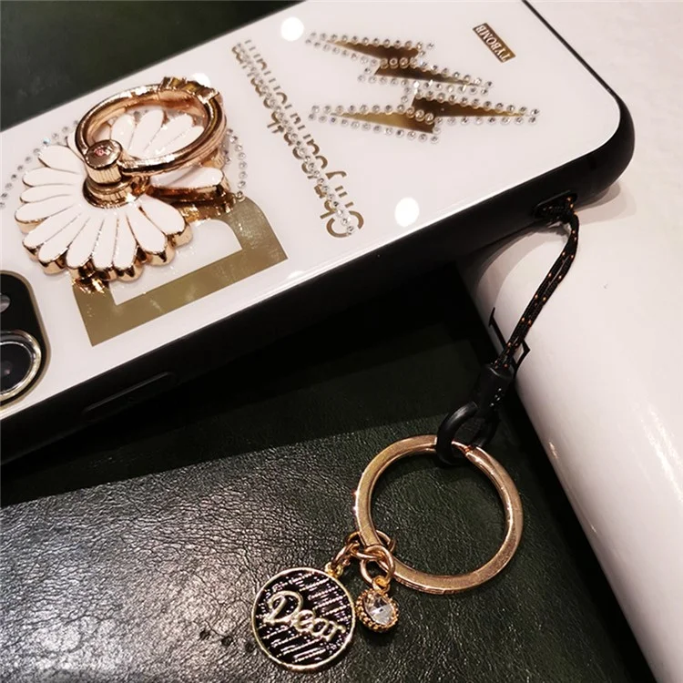 Universal Cell Phone Lanyard Floral Patterns Neck Strap Key Chain Long Lanyard Strap Keychain Holder - Ginger