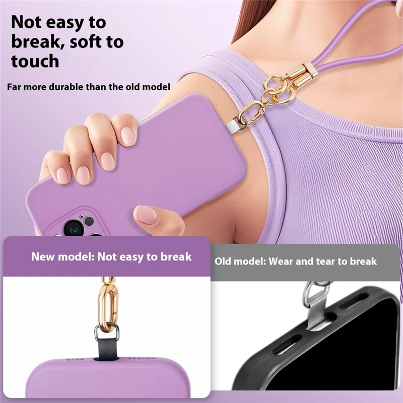 22.5cm Silicone Phone Lanyard Short Adjustable Wrist Strap with Anti-Theft Lock / Tether Tab - Grass Green