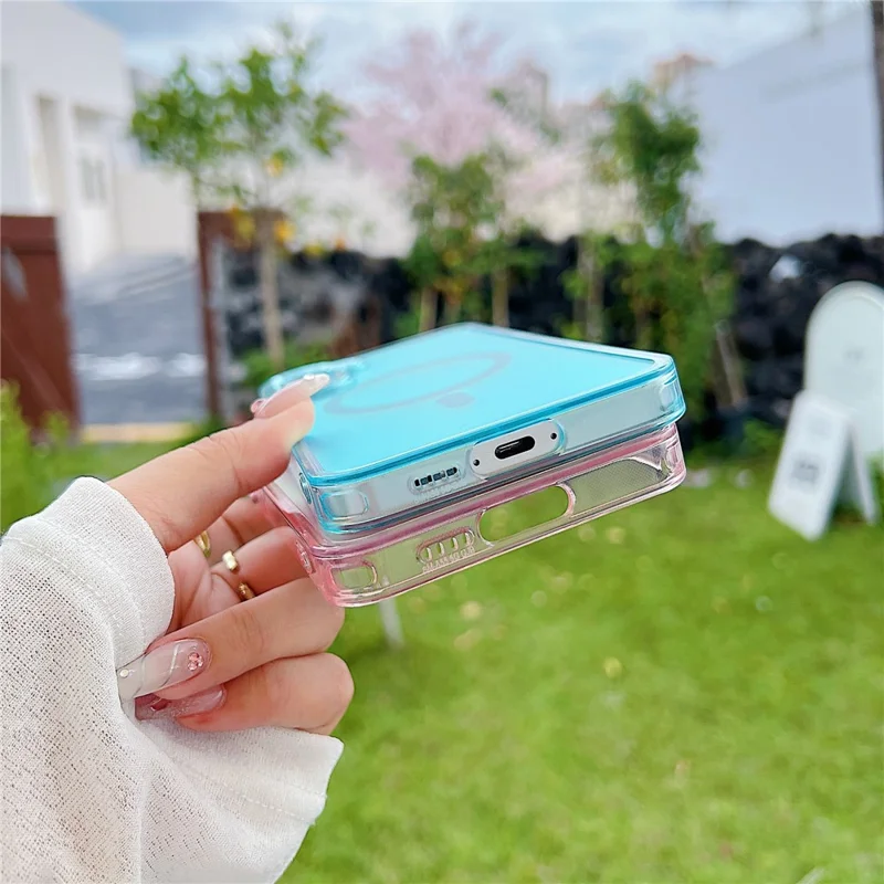 For Samsung Galaxy S26  /  S26 Pro Magnetic Case Color Changing TPU Phone Back Cover - White