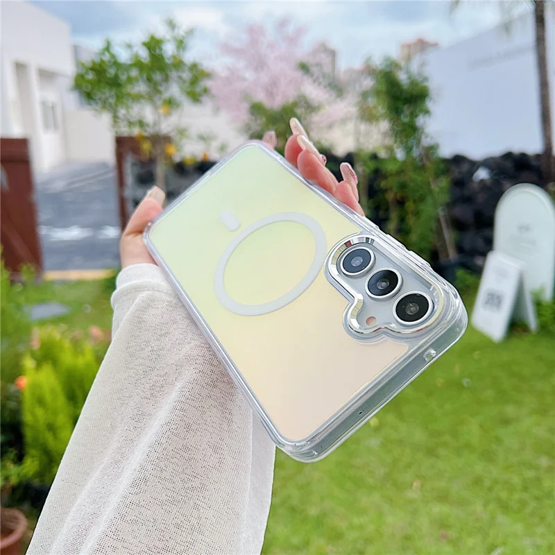 For Samsung Galaxy S26  /  S26 Pro Magnetic Case Color Changing TPU Phone Back Cover - White