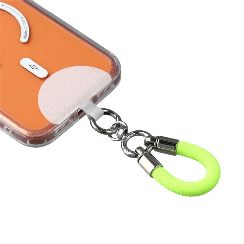 Lanière universelle pour téléphone avec mousqueton métallique rotatif à 360° et patte de fixation - Vert