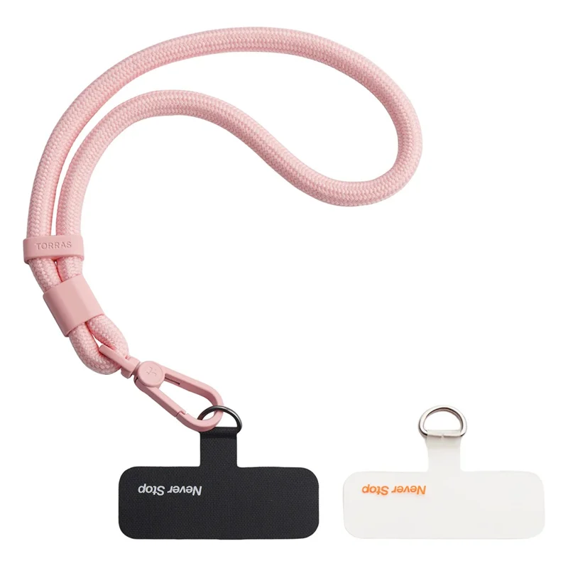 Sangle de poignet TORRAS LoopGo Flex pour téléphone, appareil photo, écouteurs, anti-chute avec patte de fixation - Rose