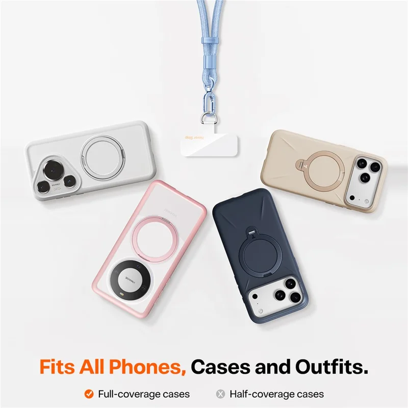 TORRAS LoopGo Flex Handgelenk-Handygurt Kamera Kopfhörer Anti-Drop-Gurt mit Befestigungsklammer - Blau